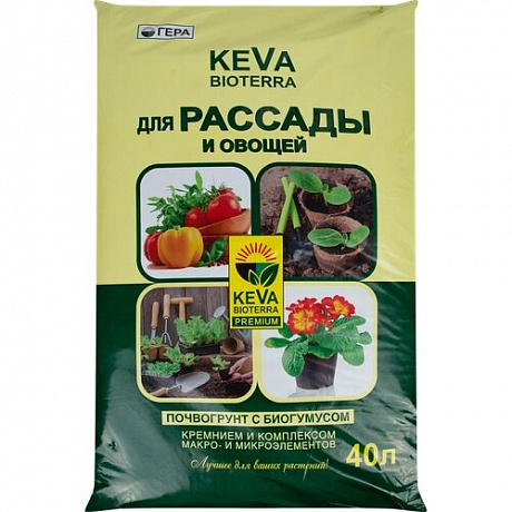KEVA BIOTERRA (с биогум.) для рассады и овощей 40л